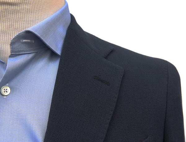 Final Sale Bella Spalla Sport Coat: Navy Weave, 2-button, cotton/elastane