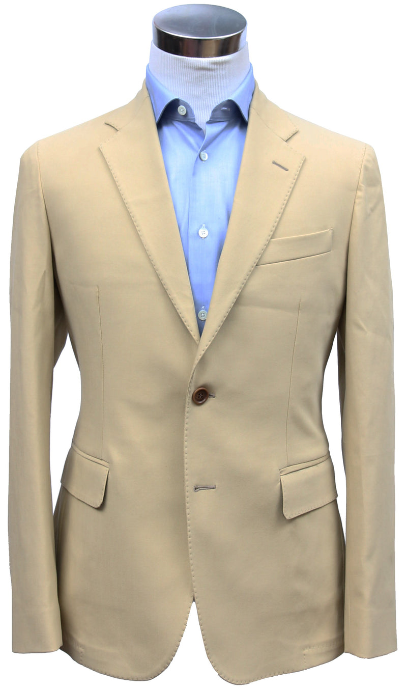 Bella Spalla Sport Coat: Yellowish Tan 2-button cotton/elastane