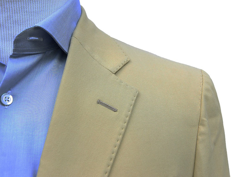 Bella Spalla Sport Coat: Yellowish Tan 2-button cotton/elastane