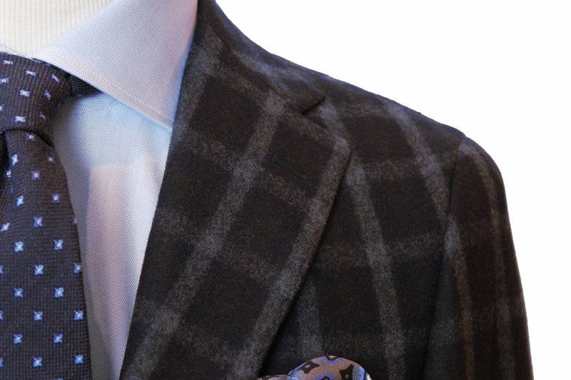 Final Sale Bella Spalla Sport Coat: Navy Blue Plaid