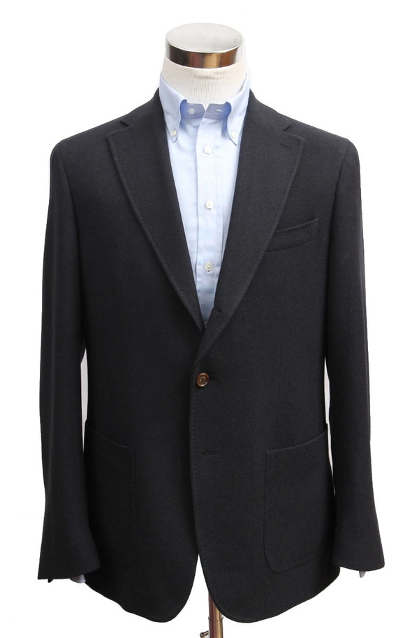 Benjamin Sport Coat: Soft Navy Blue, 3 roll 2-button, cashmere/wool - Zegna