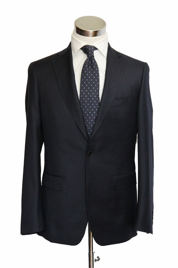 Benjamin Suit Navy Blue Half canvas Caruso 2-button super 110's wool VBC