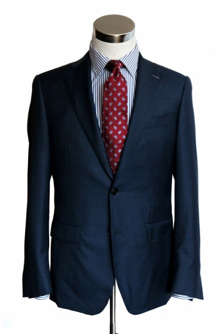 Benjamin Sartorial Suit: Airforce Blue, Full canvas Caruso 2-button super 110's wool VBC