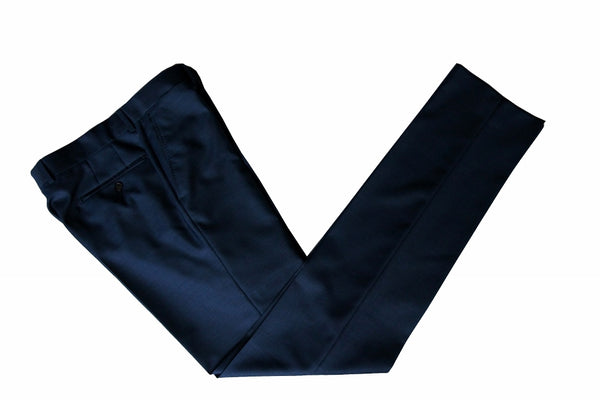 Benjamin Trousers Dark Airforce Blue, Flat front Super 110's wool VBC