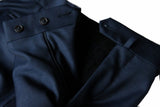 Benjamin Trousers Dark Airforce Blue, Flat front Super 110's wool VBC