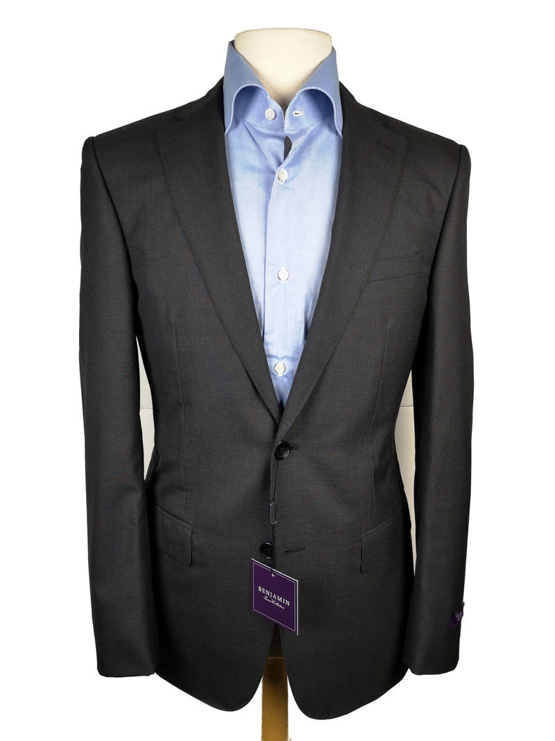 Benjamin Sartorial Suit: 38R, Charcoal glenplaid, 2-button Classico II model, super 150's wool