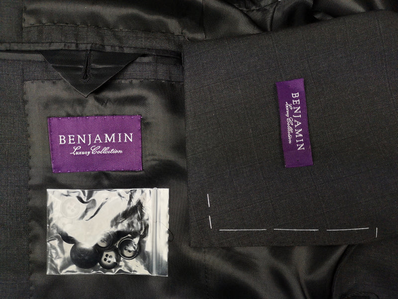 Benjamin Sartorial Suit: 38R, Charcoal glenplaid, 2-button Classico II model, super 150's wool