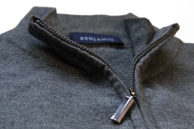 Benjamin Sweater: Grey Full Zip