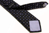 Benjamin Tie, Navy with brown woven pattern,  silk