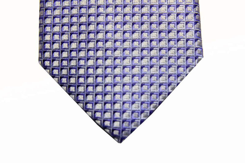 Benjamin Tie, Light blue woven pattern, silk