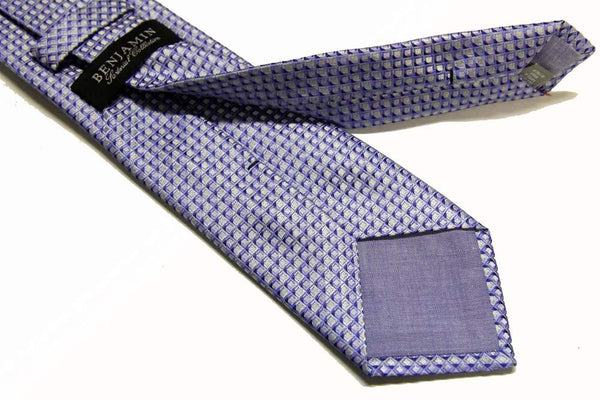 Benjamin Tie, Light blue woven pattern, silk