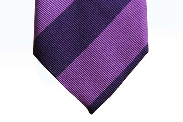 Benjamin Tie, Purple & violet stripes, silk