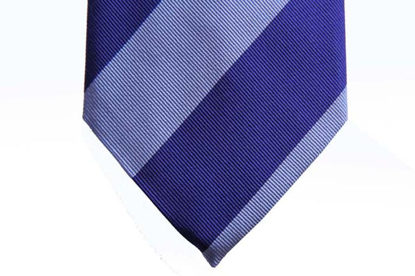 Benjamin Tie, Periwinkle & royal blue stripes, silk