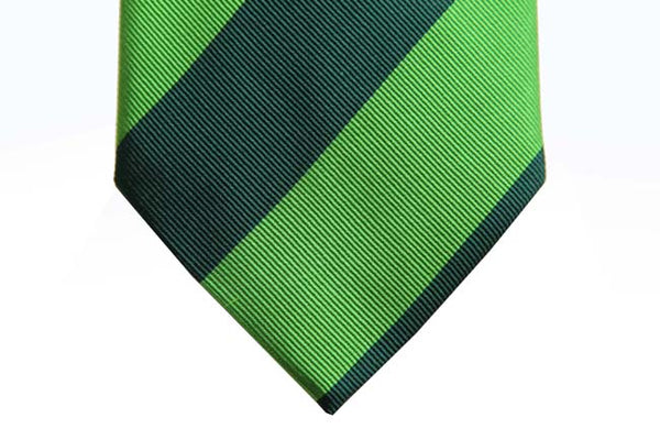 Benjamin Tie, Green & forest stripes, silk