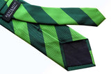 Benjamin Tie, Green & forest stripes, silk