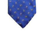 Benjamin Tie, Cobalt with small yellow paisleys, silk