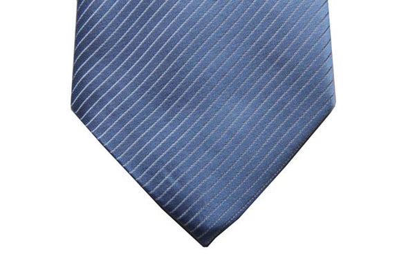 Benjamin Tie, Light blue with silver stripes, silk