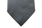 Benjamin Tie, Charcoal with silver stripes, silk