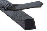 Benjamin Tie, Charcoal with silver stripes, silk