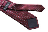 Benjamin Tie, Burgundy with small sky/white pattern, silk