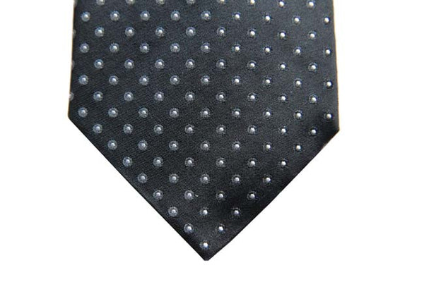 Benjamin Tie, Black with bullseye dot, silk