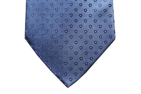 Benjamin Tie, Light blue with bullseye dot, silk