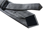 Benjamin Tie, Silvery grey with bullseye dot, silk