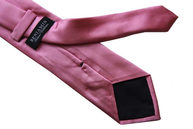 Benjamin Tie, Solid pink,  silk