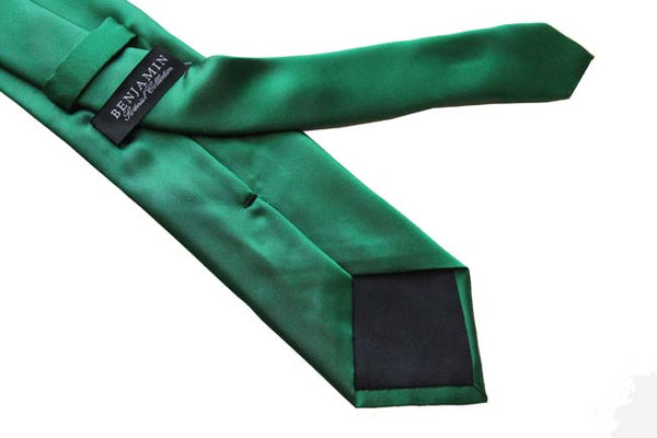 Benjamin Tie, Solid kelly green, silk