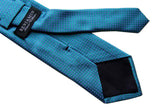 Benjamin Tie, Teal with blue circular weave, silk