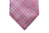 Benjamin Tie, Pink & white plaid, silk