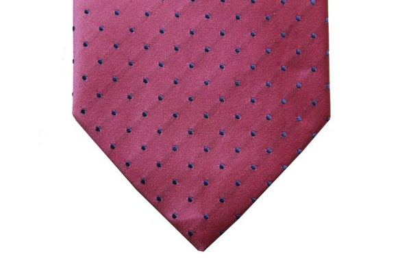 Benjamin Tie, Pink with blue polkadots, silk