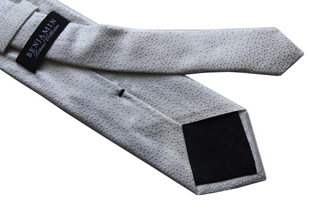Benjamin Tie, Cream with tonal dots,  silk