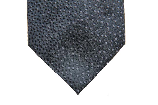 Benjamin Tie, Black with tonal dots, silk