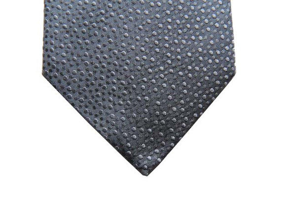 Benjamin Tie, Medium grey with tonal dots, silk