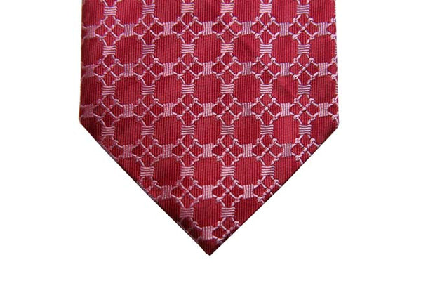 Benjamin Tie, Red link pattern,  silk