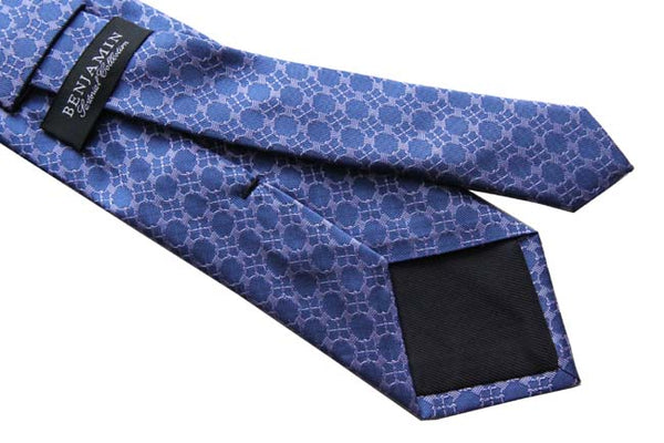 Benjamin Tie, Cobalt blue link pattern, silk