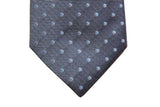 Benjamin Tie, Midnight melange with sky/white dots, silk