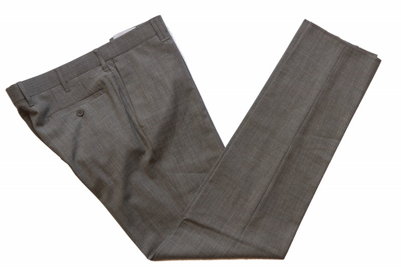 Benjamin Trousers, Light heather grey, flat front, wool