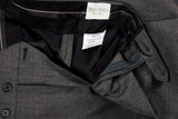 Bella Spalla Trousers: Medium Gray, flat front, wool fresco