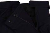 The Wardrobe Trousers Dark Navy Flat front VBC Wool Doeskin Flannel