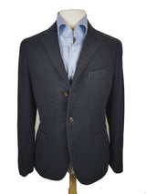 Boglioli Sport Coat: 48/49R, Washed navy blue 3-button Pure wool