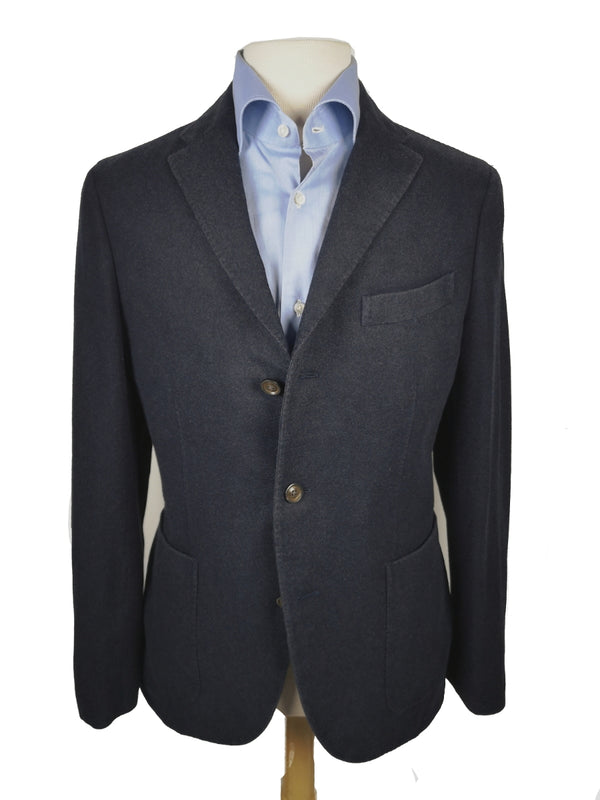 Boglioli Sport Coat: 47/48R, Dark navy blue 3-button Pure wool