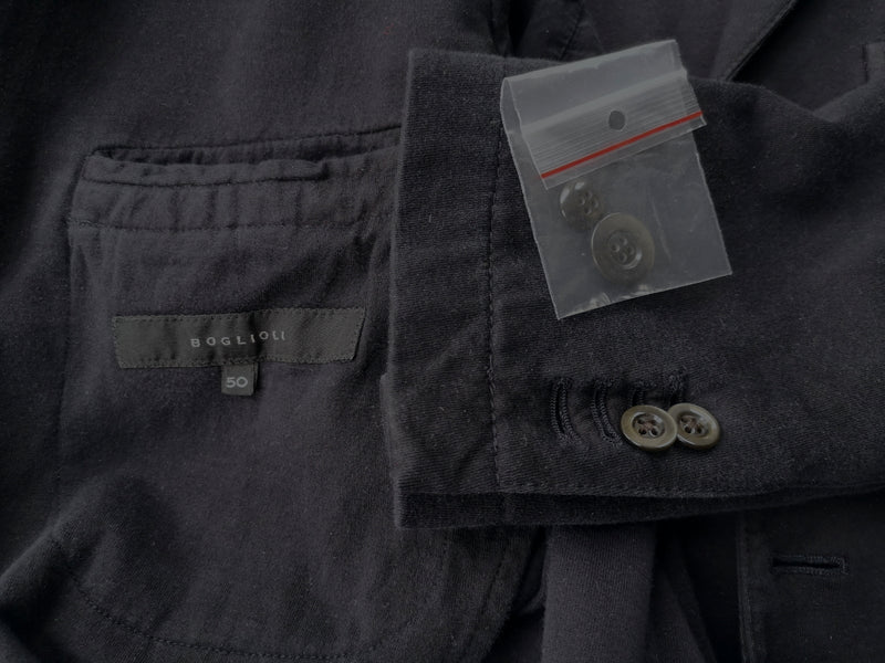 Boglioli Sport Coat 39/40R Midnight Blue 3-button Cotton/Poliamid