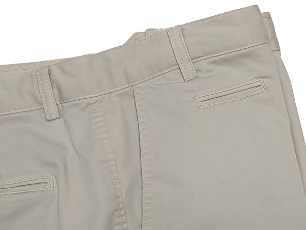 Boglioli Trousers 36 Light Beige Flat Front Cotton