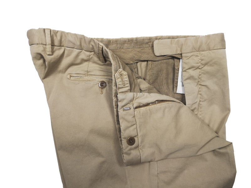 Final Sale Boglioli Suit 46/47, Khaki beige 3-button Cotton/Elastane