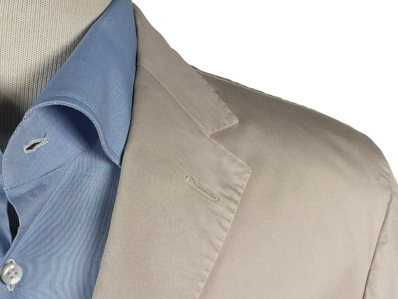 Final Sale Boglioli Suit 46/47R, Light beige 3-button Cotton/Elastane