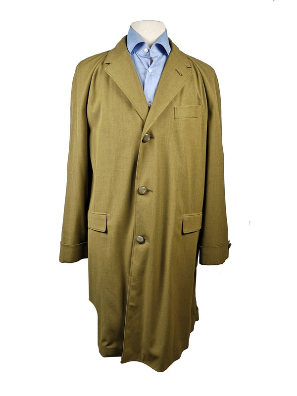 Boglioli Coat 40R Greenish Khaki Coat Wool/Viscose