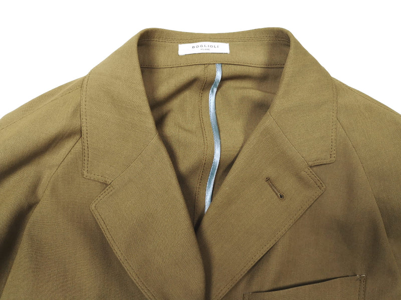 Boglioli Coat 40R Greenish Khaki Coat Wool/Viscose