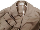 Boglioli Trench Coat 38R Tan Single Breasted Cotton/Cashmere